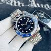 Reloj GMT Círculo Coke para Hombre Reloj Mecánico Totalmente Automático Reloj Mecánico Greenwich Círculo Sprite Reloj Danny Road