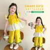 Conjunto de Verão 2026 para Meninas Novo Estiloso e Fashionável Infantil Casual Respirável Fino Conjunto de Duas Peças para Bebês Meninas