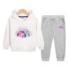Conjunto de Sudadera y Pantalón de Chándal para Niños de Dos Piezas Ropa de Otoño 2024 Primavera y Otoño Nueva Ropa para Niños Traje con Sudadera con Capucha para Niñas Venta al por Mayor
