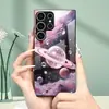 Adecuado para funda de teléfono Samsung S26ULTRA, A57 diseño de cielo estrellado cósmico rosa, S24 funda protectora, funda de vidrio templado, A07