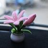 [Terminado] Adornos de coche de escritorio en maceta pequeños y lindos Regalo para el Día del Maestro ramo mini hecho a mano con palito retorcido