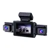 Grabadora de Conducción Transfronteriza con Cuatro Lentes, Visión Nocturna de Alta Definición 1080P, Grabación Cuatro Canales y Pantalla Simultánea, Grabadora DVR de Cuatro Canales para Coche