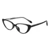 Gafas de Ojo de Gato Europeas y Americanas de Moda Sin Graduación para Hombres y Mujeres 87010, Monturas de Gafas Lisas Estilo Ins de Moda, Luz Azul Anti-Luz, Gafas de Graduación