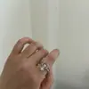 Anillo Pulsera de Lujo Ligero de Nicho Mismo Estilo de Blogger Versátil de Alta Gama Anillo Abierto Saturno para Dedo Índice para Mujer