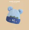 Gorro de Lana Cálido con Bola de Pelo de Dibujos Animados Lindo para Otoño e Invierno para Niños y Niñas Gorro con Protección para Orejas de Bebé para Suéter Infantil Gorro de Punto