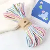 Cuerda de Algodón Hilado en Anillo de Color Gradiente de 4 mm para Pulsera Tejida a Mano DIY, Material para Joyería, Venta al por Mayor