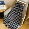 Pantalones de Tiro Alto hasta el Suelo para Mujer, Estilo Coreano, Interesantes, de Pierna Ancha, Pantalones Fluidos para Mujer, Pantalones Casuales Rayados Estilo Kara