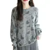 Top de lana de punto fino con cuello redondo de color liso transfronterizo textura versátil para commuting otoño e invierno uso solo como prenda interior todo adecuado simple ajustado