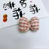 Estilo Coreano Primavera y Verano Estilo Fresco Relleno de Algodón Cuadros Flores Lazos Accesorios para el Cabello Hechos a Mano Accesorios de Ropa al por Mayor