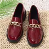 Zapatos Pequeños de Charol Retro para Mujer, Nuevos de Primavera, Moda Británica, Plataforma de Suela Gruesa, Zapatos de Una Sola Pieza, Mary Janes Negros