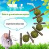 Coelho cobaia Totoro bola de palha corda molar pequeno pet molar lanche pet molar suprimentos Apple branch straw ball string