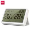 Medidor de temperatura y humedad Deli LE505 para oficina, interior, hogar, pantalla digital electrónica, montaje en pared, para habitación de bebé.