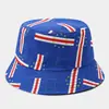 Novo Chapéu de Balde com Elemento de Bandeira Multi-País Transfronteiriço (Chapéu Bucket Casual Tendência Estilo Logo de País) SJ
