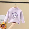 Camiseta Básica Informal para Niña Otoño Invierno Tallas Mediana y Grande Camiseta de Manga Larga para Niño Cuello Medio Alto De Rong Top Cálido Nuevo 2026