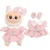 Adecuado para Ropa de Muñeca Labubu, Peluche Vinilo Sentado Fiesta Primera, Segunda y Tercera Generación Traje de Falda de Repuesto