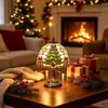 Nuevo producto transfronterizo: Árbol de Navidad Tiffany Vintage, luz ambiental festiva de mesa, lámpara de mesa de decoración navideña para el hogar