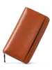 Billetera Larga, Tarjetero de Piel Genuina, Múltiples Ranuras para Tarjetas, Bolso de Mano tipo Clutch con RFID, Billetera para Monedas con Cremallera de Gran Capacidad, Antirrobo RFID para Hombre