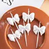 Estilo Ins Desenho Animado Decoração de Bolo de Aniversário Vela Flor Chapéu de Festa Urso Rosto Sorridente Coração Velas de Aniversário para Crianças