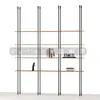 Rack de Armazenamento Hanger Estante Organizador de Tubo Redondo de Liga de Alumínio Minimalista de Luxo Leve Suporte de Chão Decorativo