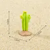 Paisaje en miniatura, castillo de hongos creativo, cactus, suculenta, decoración DIY temática del desierto, adornos pequeños