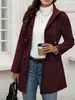 Cortavientos con Capucha Cruzado para Mujer Primavera y Otoño, Color Sólido, con Cremallera, de Longitud Media, Bolsillos Utilitarios, Chaqueta Casual a Prueba de Viento