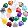 Popular Transfronterizo 20*9mm Corazón Piedra Natural Gema Cristal Rosa Malaquita Forma de Corazón Colgante de Joyería DIY Adornos