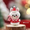 Decoración de pastel simple de Navidad 2024, pegamento suave, muñeco de nieve, vela de estrella de cinco puntas, postre, vestido, decoración, complemento