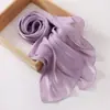 Lenço Longo de Cetim Crepe Respirável e Fresco Transfronteiriço Lenço de Seda Brilhante Malaio Lenço Turbante