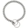 Collar de perro de acero inoxidable dorado de 10 mm en stock, cadena tipo P, collar de titanio, Amazon AliExpress, explosiones al por mayor