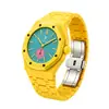 Aplicable transfronterizo AP Royal Oak Swatch Modelo de marca compartida AP Caja de reloj modificada Royal Pop con correa de biocerámica