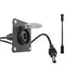Conector de Alimentación DC 5521 Hembra de Aluminio Montado en Vehículo Transfronterizo Adecuado para Módulos de Cableado de Mini Tomas de Corriente