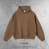 Ilha Cai Xiang Roupa Masculina Primavera e Outono Cruzamento de Fronteiras Estilo Americano Marca da Moda Solta Cor Sólida Básica 430g Moletom com Capuz 100% Algodão para Homem