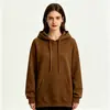 Logotipo personalizado, estilo europeo y americano, comercio electrónico transfronterizo, sudadera con capucha de corte holgado para otoño/invierno para mujer, estilo retro americano, forrada de polar, diseño simple