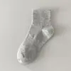 Calcetines Blancos Desechables Diarios para Hombres y Mujeres, Calcetines de Media Pantorrilla para Mujer de Otoño e Invierno, Calcetines Invisibles de Color Sólido, Calcetines Deportivos de Algodón de Compresión para Baloncesto