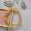 Pulsera de Cuentas Cilíndricas de Cristal de Ágata Natural para Hombres y Mujeres Pulsera Passepartout Pulsera de Ágata y Cuentas de Arroz Regalo para Transmisión en Vivo