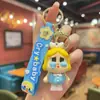 Chaveiro de bebê chorando em desenho animado, pingente tridimensional fofo para mochila de meninas, acessórios, chaveiro de carro para casal, atacado