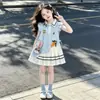 Vestido de Policial Judy para Meninas Verão 2026 Novo Saia Midi Infantil Roupas de Verão para Meninas Vestido Polo Tendência