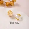 Prata 925 Banhada com Contas Espaçadoras de Ouro 24K Real, Peças Espaçadoras, Acessórios para Pulseira DIY, Acessórios de Contas Artesanais Estilo Chinês Retro