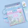 Bolsa de arte portátil de doble capa tamaño grande A3 con malla 8K bolsa de almacenamiento para tabla de dibujo de estudiantes de primaria bolsa de archivo de almacenamiento de álbum de fotos