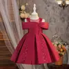 Vestido infantil da Amazon, vestido de princesa para meninas, vestido para aniversário, casamento, dama de honra, fantasia para apresentação de piano de meninas em estoque