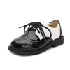 2025 Nuevo Verano Zapatos de Cuero para Niños Estilo Británico Negro Zapatos de Charol Antideslizantes de Rendimiento para Estudiantes Niños