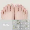 Adesivos para Unha do Pé Padrão Estéreo Zf Diamante de Imitação 3D Manicure Patch Impermeável Longa Duração Clareador Patch Completo para Unha do Pé Produto Acabado