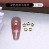 Adornos de Estrella de Cinco Puntas Navideños, Remaches Dorados, Estrellas de Metal, Piezas de Cobre, Accesorios para Uñas, Decoraciones de Uñas Portátiles, Estilo Navideño