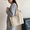 Bolsa de Lona Feminina 2023 Nova Ins Artística Versátil Bolsa de Mão Grande Capacidade Estudante Livros Ombro Bolsa de Lona