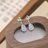 Yilu Plata de Ley S925 Jade Azul Agua Moda Entrada Lujo Calabaza Folu Pendientes Elegantes Versátiles Pendientes de Gama Alta
