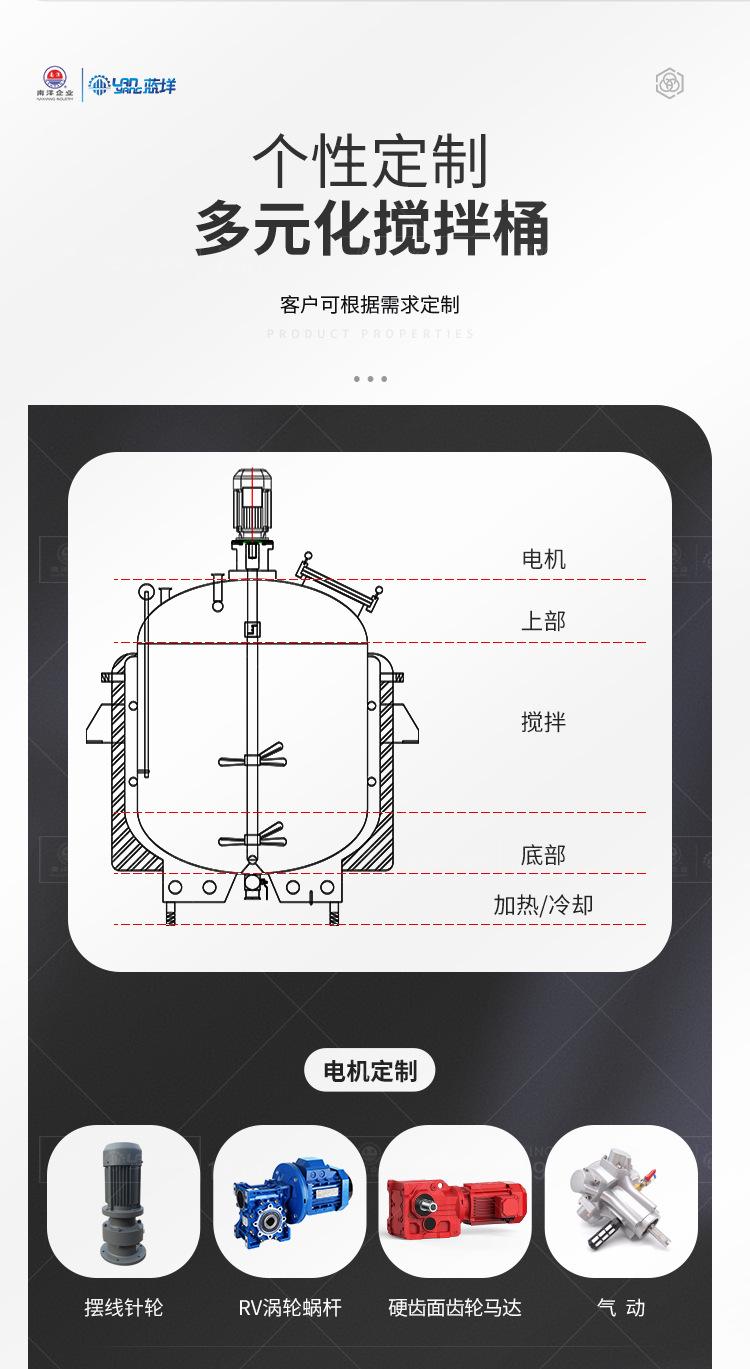 南洋搅拌桶——电加热SUS316_0