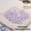 Cuentas de goma para el medio, corazón de azúcar, cadena para teléfono móvil, pulsera de cuentas, material para bricolaje, accesorios de joyería, bonitos multicolores, agujero recto