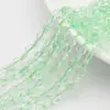 Cuentas de Vidrio Transparente Hielo Aretes DIY Cuentas Sueltas Agrietado Ligero Octagonal Plano Cristal de Hielo Cristal Artificial Cuentas para Bisutería Venta al por Mayor