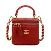 Bolso Caja Nuevo Estilo Otoño e Invierno 2026 para Mujer, Bolso de Mano con Cadena Texturizada, Bolso Cruzado de Hombro Acolchado de Moda Estilo Chanel Pequeño