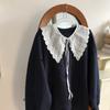Xale de pétalas redutor de idade feminino versátil produto decorativo estilo garota suave japonesa gola falsa gola de camisa moda